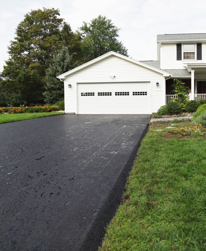 Blacktop Driveway with Clean Edges