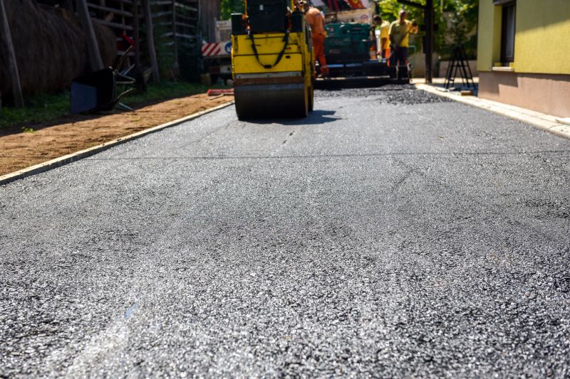 Asphalt Driveway During Paving